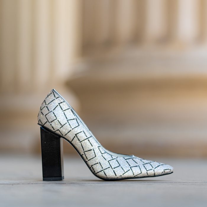 Arya-Glitter-Argintiu-3.jpg Pantofi Dama Cu Toc Gros Arya Glitter Argintiu CONDUR by alexandru 1