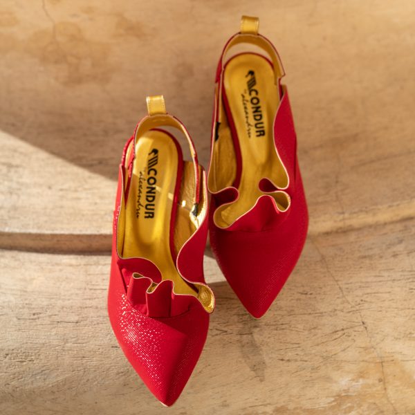 Pantofi Dama Cu Toc Gros Divine Red CONDUR by alexandru 7