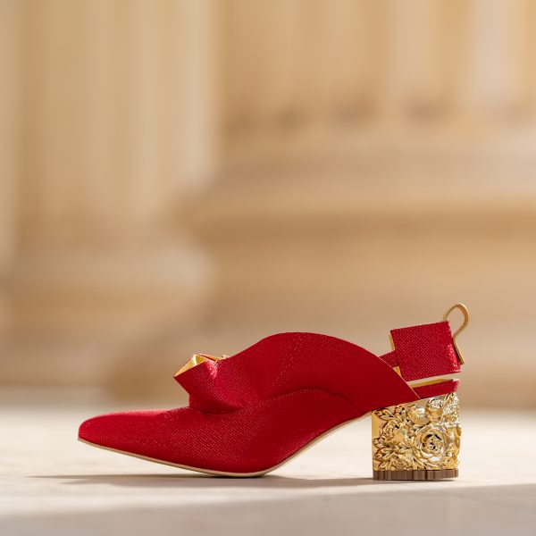 Pantofi Dama Cu Toc Gros Divine Red CONDUR by alexandru 5