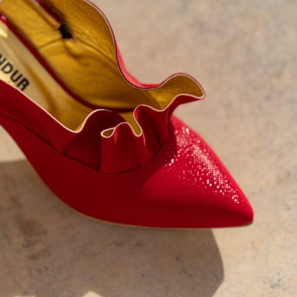 Pantofi Dama Cu Toc Gros Divine Red CONDUR by alexandru 4