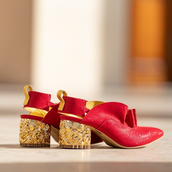 Pantofi Dama Cu Toc Gros Divine Red CONDUR by alexandru 2