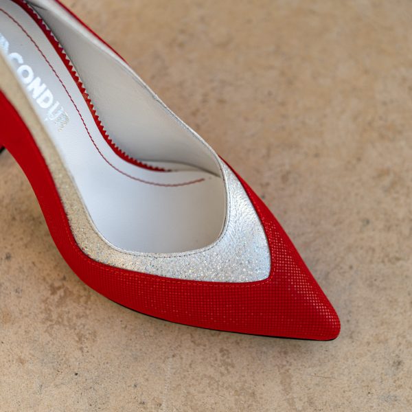 Pantofi Dama Cu Toc Gros Esme Red CONDUR by alexandru 2