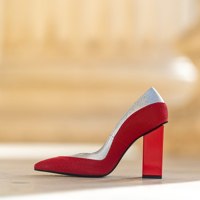 Pantofi Dama Cu Toc Gros Esme Red CONDUR by alexandru 3