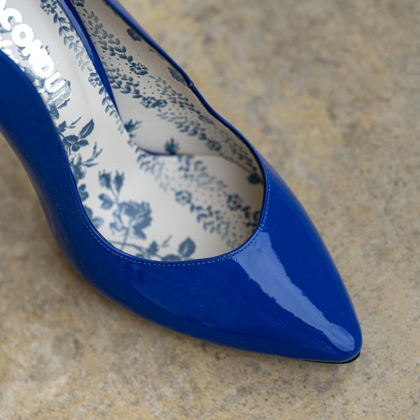 Pantofi Stiletto Marilyn Lac Albastru - imagine 2