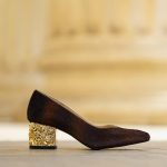 Pantofi Dama Cu Toc Gros Melina Print Maro CONDUR by alexandru 1