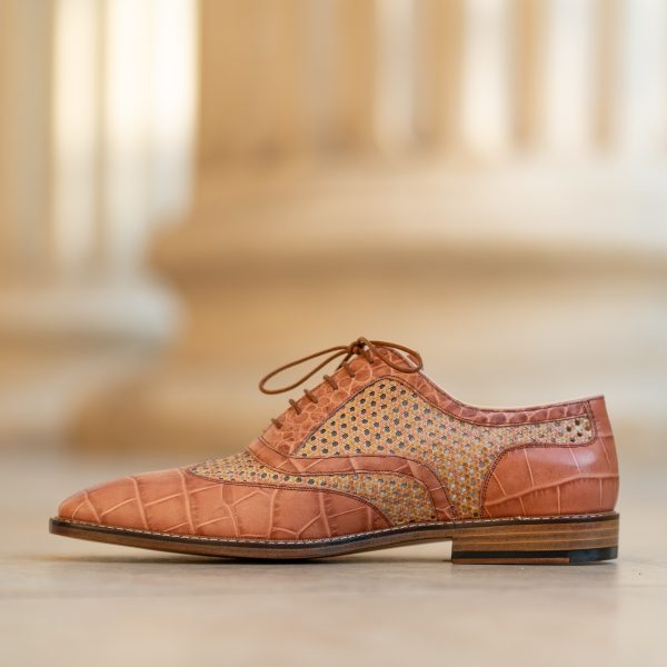 Pantofi Oxford 15174 Plasa Nude - imagine 3