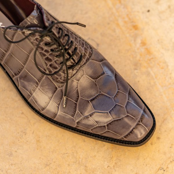 Pantofi Oxford 427 Gray Print - imagine 2