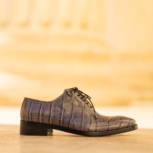 Pantofi Oxford 427 Gray Print - imagine 3