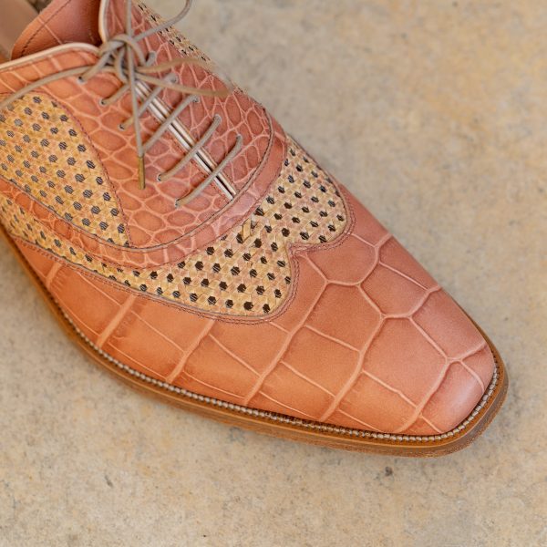 Pantofi Oxford 423 plasa nude - imagine 2