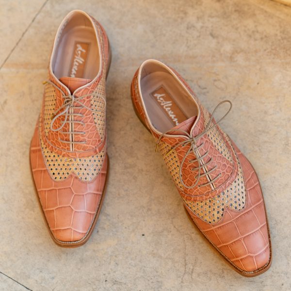 Pantofi Oxford 423 plasa nude - imagine 3