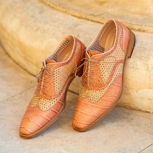 Pantofi Oxford 423 plasa nude - imagine 1
