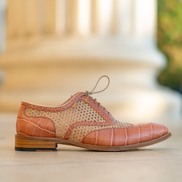 Pantofi Oxford 423 plasa nude - imagine 6