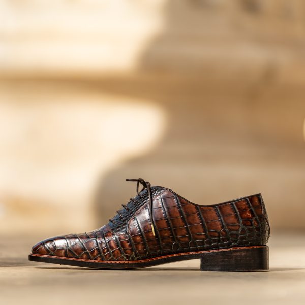 Pantofi Oxford Print Maro - imagine 4