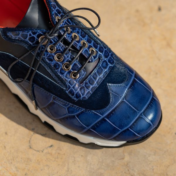 Pantofi Smart Business Print Bleumarin - imagine 3