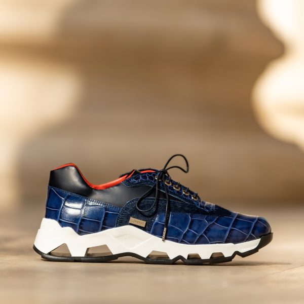 Pantofi Smart Business Print Bleumarin - imagine 4