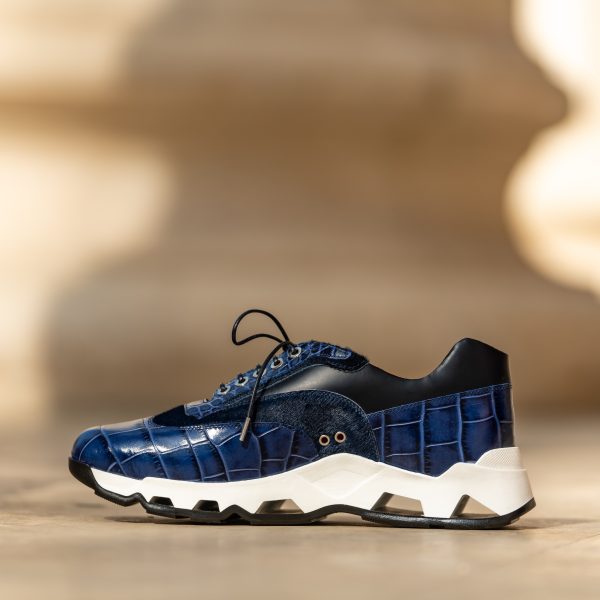 Pantofi Smart Business Print Bleumarin - imagine 2