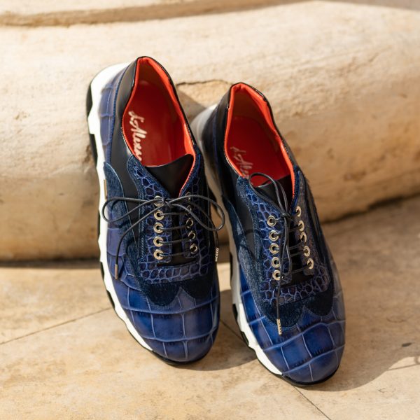 Pantofi Smart Business Print Bleumarin - imagine 5