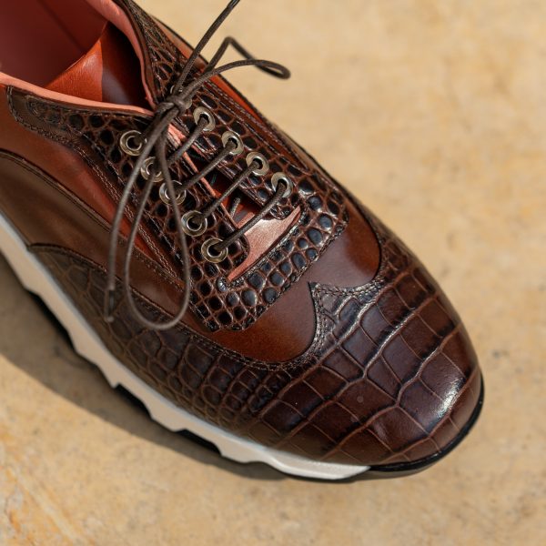 Pantofi Smart Business Print Maro - imagine 3