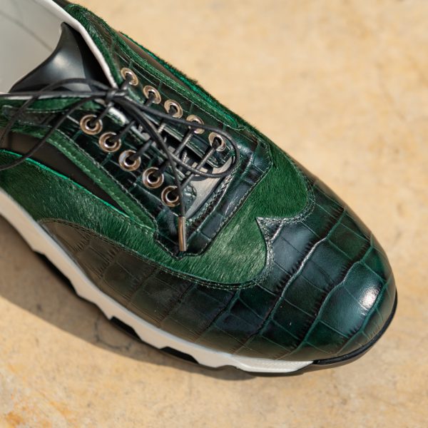 Pantofi Smart Business Print Verde - imagine 5