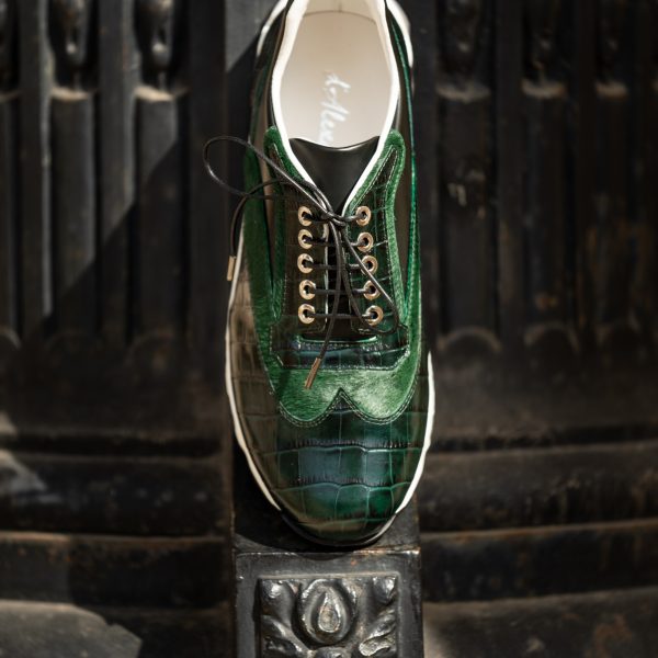 Pantofi Smart Business Print Verde - imagine 2