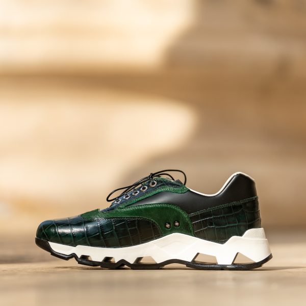 Pantofi Smart Business Print Verde - imagine 4