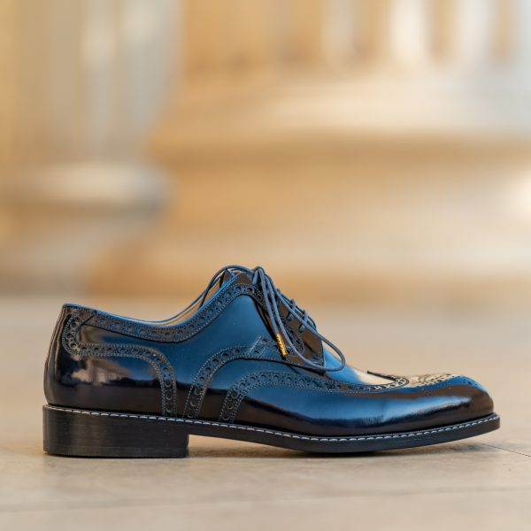 Pantofi derby 2963 bleumarin - imagine 4