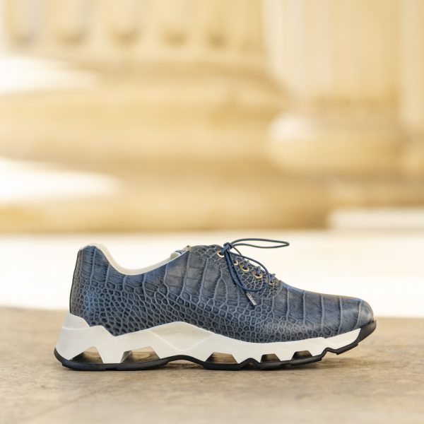 Pantofi Smart Casual Print Blue - imagine 2
