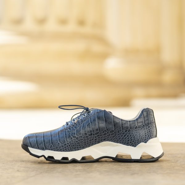Pantofi Smart Casual Print Blue - imagine 3