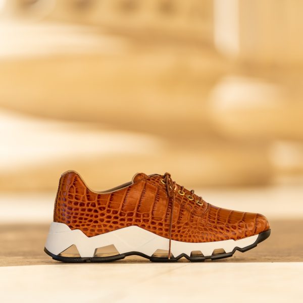 Pantofi Smart Casual Print Cognac - imagine 4