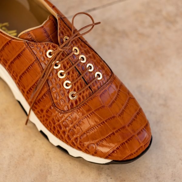 Pantofi Smart Casual Print Cognac - imagine 3