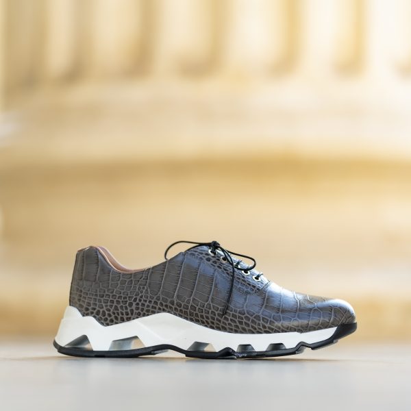Pantofi Smart Casual Print Gri - imagine 3