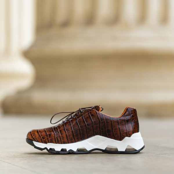 Pantofi Smart Casual Print Maro - imagine 3