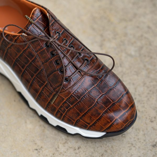 Pantofi Smart Casual Print Maro - imagine 2
