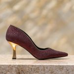 Pantofi Dama Toc Clepsidra Sophie Glitter Rosu CONDUR by alexandru 1
