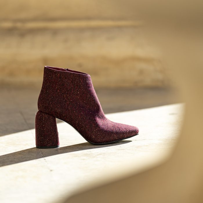 Botine Dama din Piele Naturala Jacqueline Print Bordo CONDUR by alexandru 2