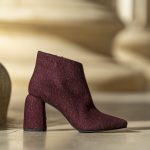 Botine Dama din Piele Naturala Jacqueline Print Bordo CONDUR by alexandru 1