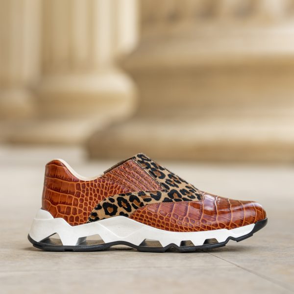 Pantofi Smart Casual 223 Print Cognac - imagine 3