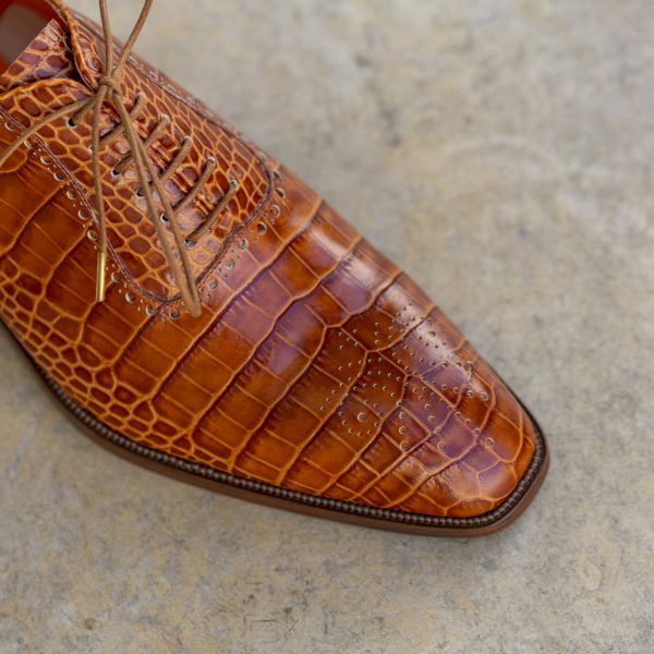 Pantofi Oxford 427 Print Cognac - imagine 3