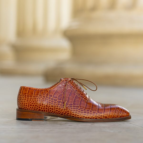 Pantofi Oxford 427 Print Cognac - imagine 4