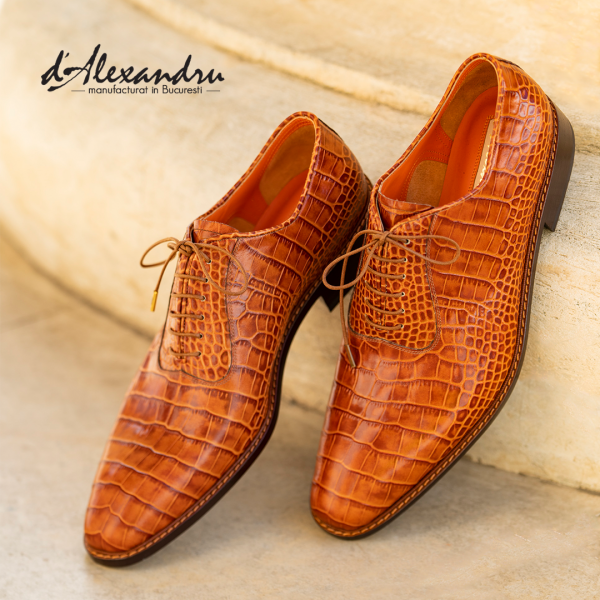 Pantofi Oxford 427 Cognac - imagine 6