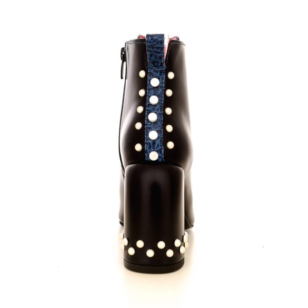 Botine din piele naturala 9810 perle - imagine 5