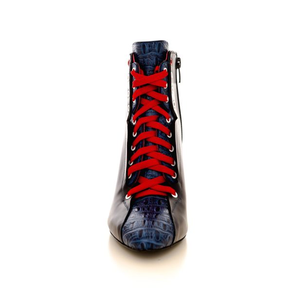 Botine din piele naturala 9810 perle - imagine 6