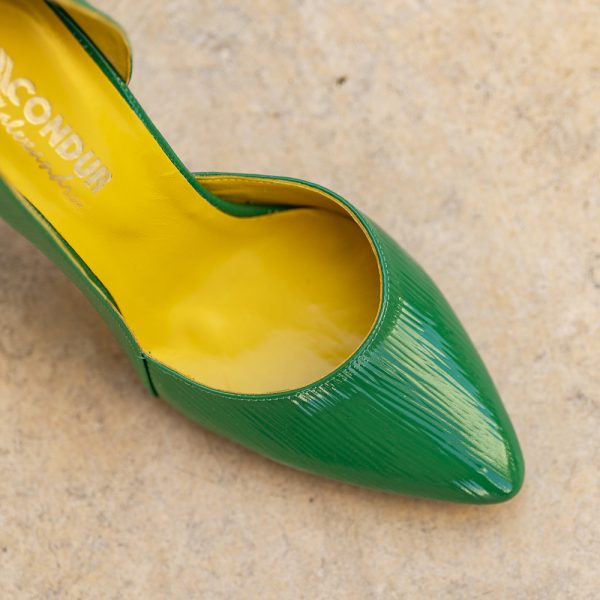 Pantofi Stiletto Aime Royal Green - imagine 2