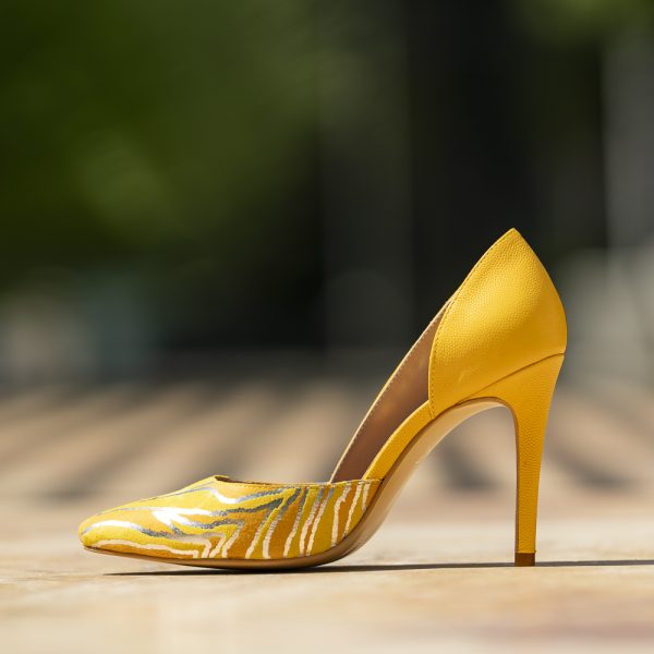 Pantofi Stiletto Aime Yellow - imagine 4