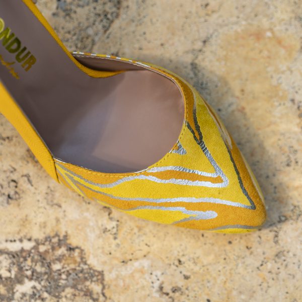 Pantofi Stiletto Aime Yellow - imagine 3