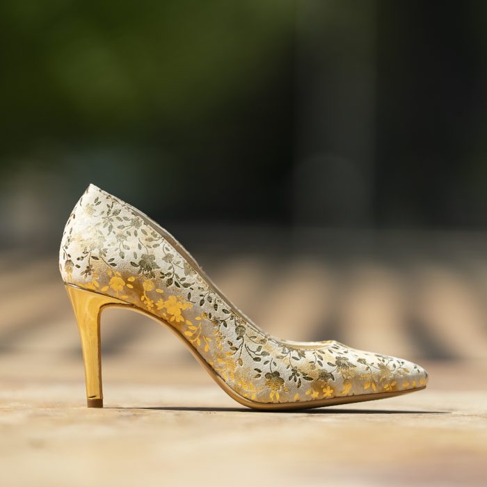 Pantofi Stiletto Adele Golden Flower CONDUR by alexandru 1