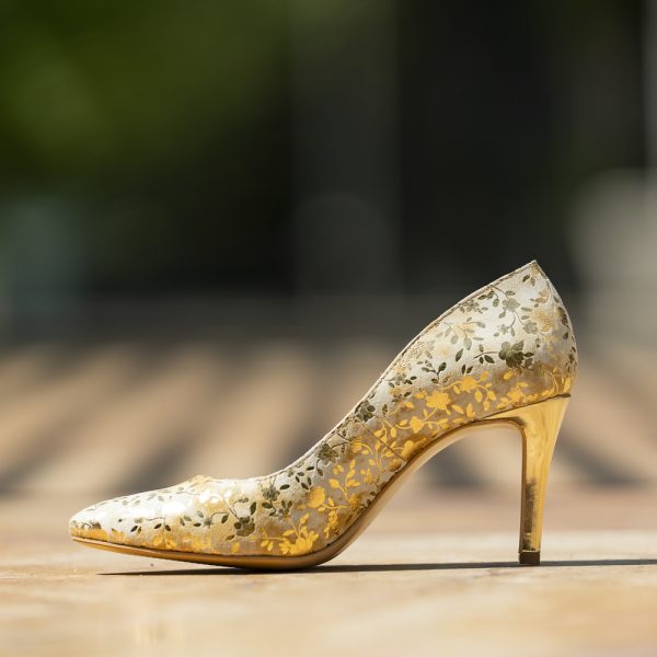 Pantofi Stiletto Adele Golden Flower CONDUR by alexandru 3