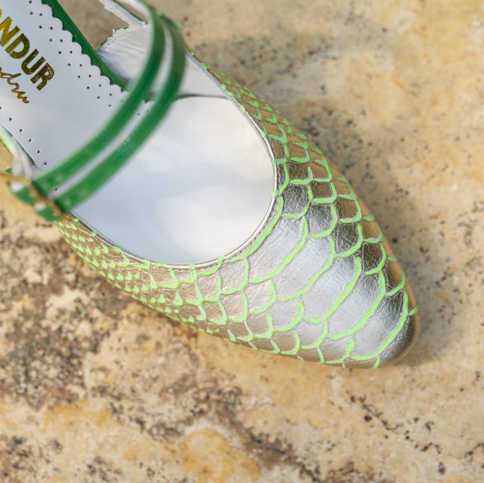 Pantofi Dama Cu Toc Gros Fantasy Green Love CONDUR by alexandru 2