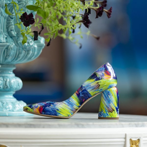 Pantofi Dama Cu Toc Gros Eveline Blue Magic CONDUR by alexandru 4