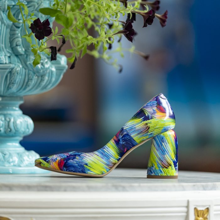 Pantofi Dama Cu Toc Gros Eveline Blue Magic CONDUR by alexandru 4